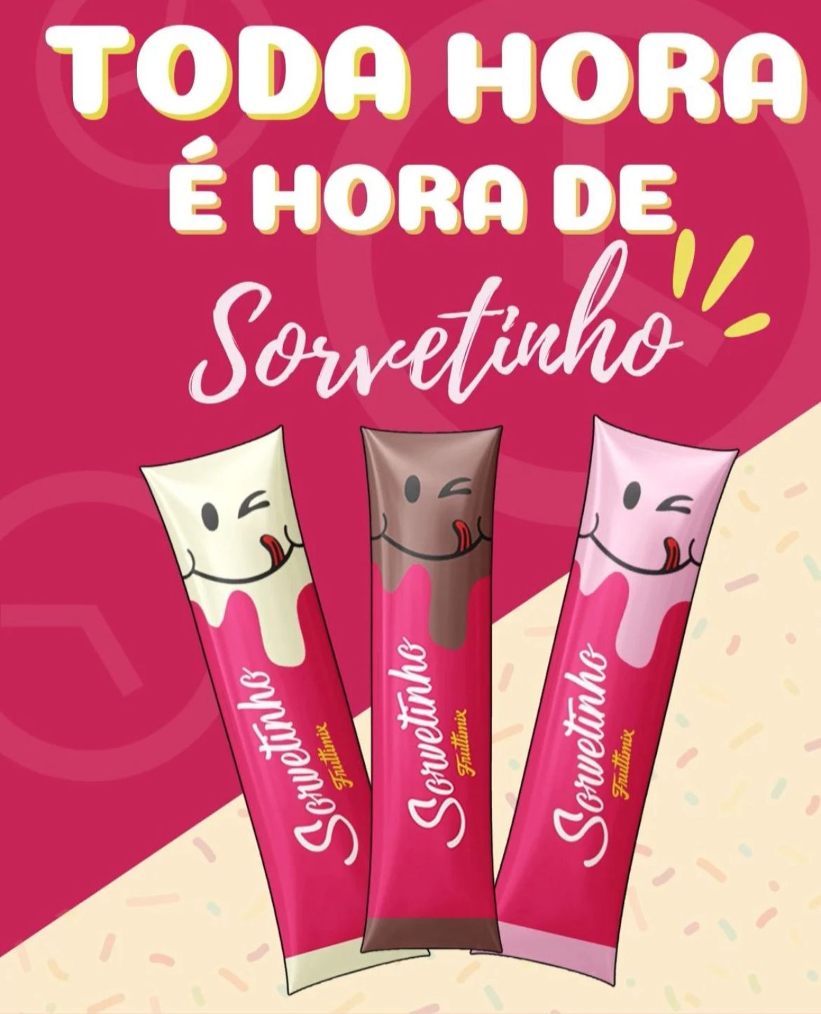imagem de PACK - SORVETINHO  - MORANGO  - 15 UNIDADES  - 70 ML CADA